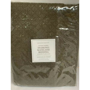 Restoration Hardware Vintage Washed Diamond Matelasse 20" x 28"‎ Pillow Sham NEW